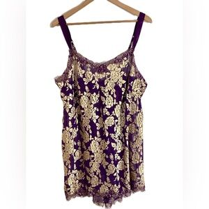 Cacique Floral Semi Sheer Lace Chemise Nightie Slip 18/20